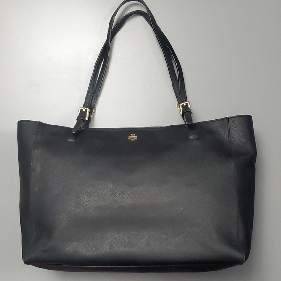 Tory Burch Handbags - Tory Burch Black Tote Bag with Gold Accents